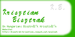 krisztian bisztrak business card